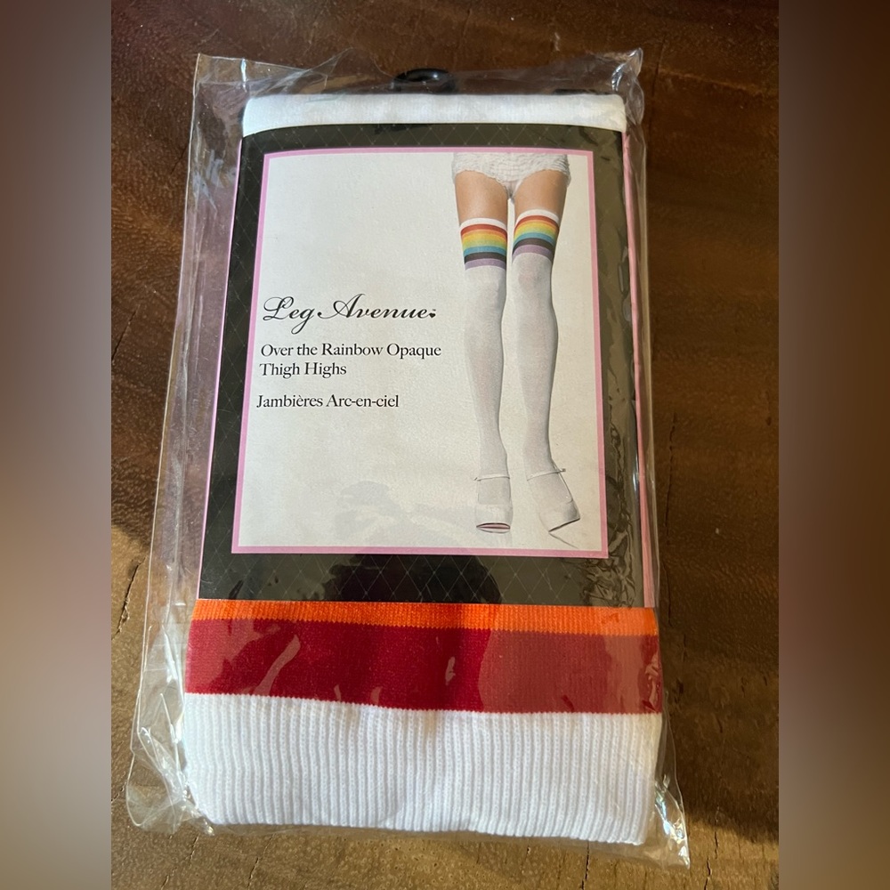 NIP Leg Avenue Rainbow opaque thigh highs